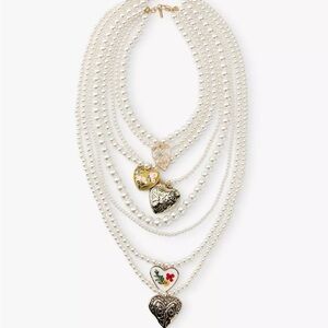 Zara Hearts and Pearls Necklaces Set of 2